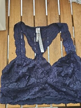 Lace Bralette in Deep Navy